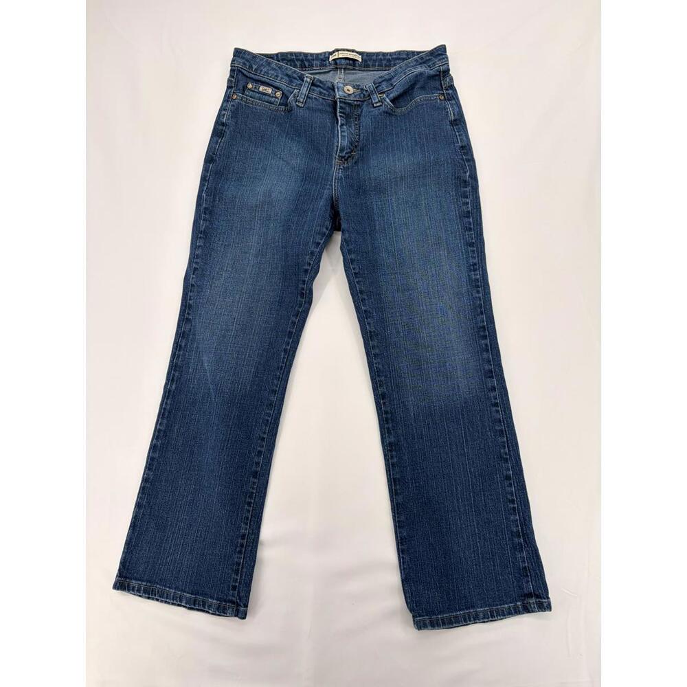 Lee Classic Stretch Denim Jeans Petite Size 10 Fitted Blue Cotton‎